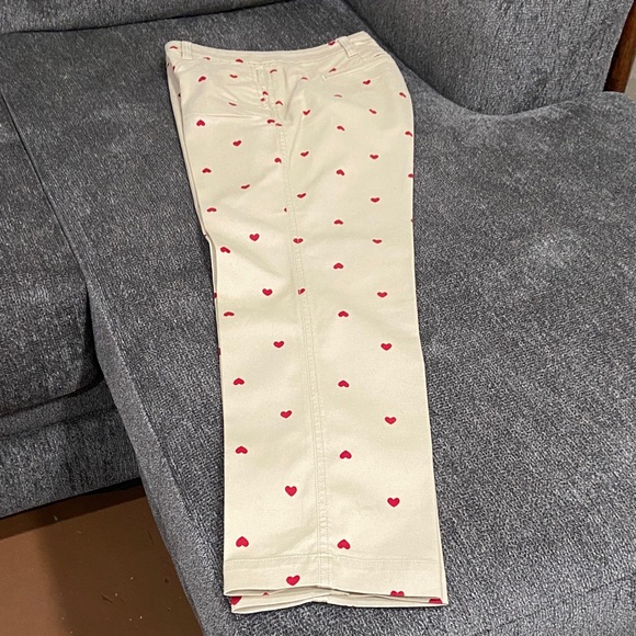 J. Crew Tan Chino Pants with Red Accents - Picture 1 of 3